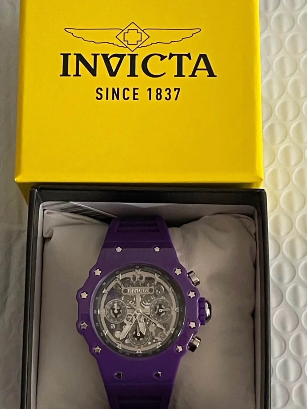 Invicta Racing Valyron Unisex Watch - 41mm, Purple (69625) new